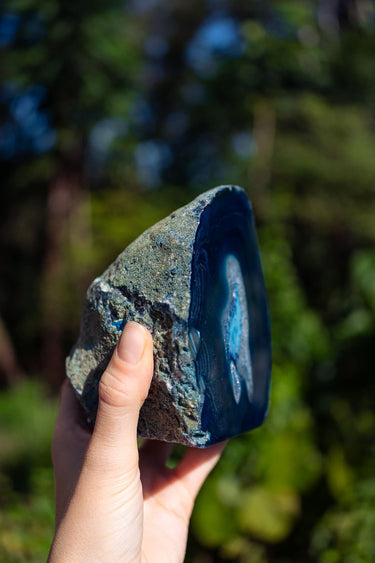 Blue Agate Candle Holder